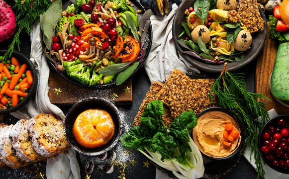 Vegetarian and vegan healty food concept.