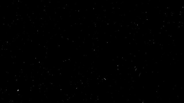 Flim Rolling black Screen with dust and scratches. Stop Motion vintage black film grain texture with dust and scratches, Vintage film scratches and grain texture overlay with dust particles