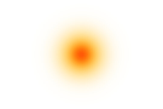 Bright Orange and Yellow Gradient Sun Burst Light Flare Overlay isolated on Transparent Background with Soft Gradient Glow Effect for Graphic Design, Presentation, Banner, and Visual Effects