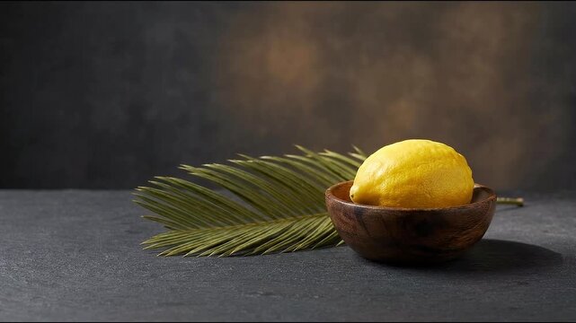 Etrog and Palm Branch for Last Day of Sukkot