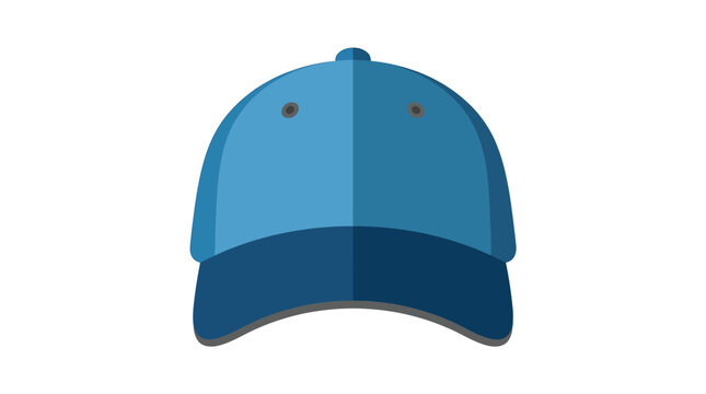 Blue baseball cap vector graphic illustration showcasing modern sportswear design with detailed texture