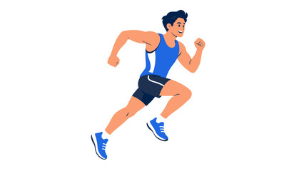 Obraz premium Man running fast illustration