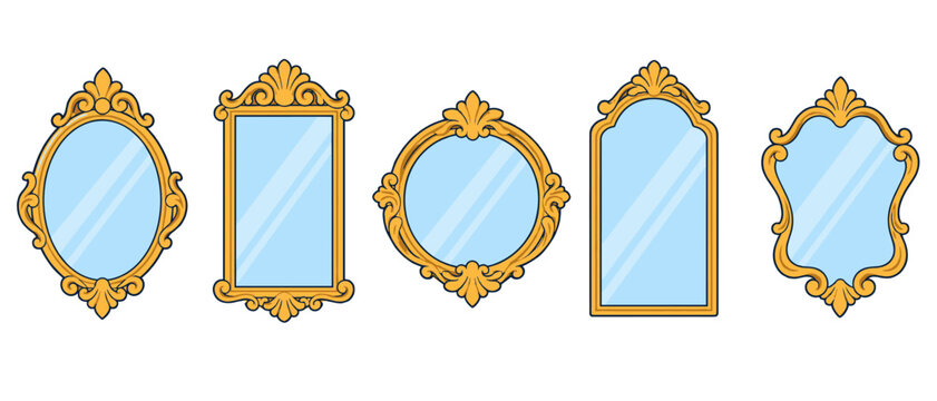Ornate mirrors illustration