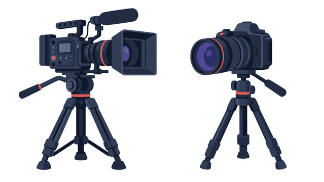 Video and photo cameras illustration