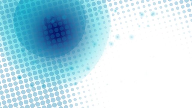 Dynamic blue digital background modern halftone dot pattern expanding circles abstract motion grap