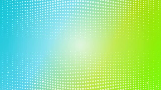 Dynamic digital wave pattern animation with moving dots gradient background vibrant blue and lime