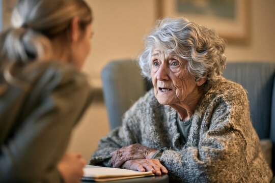 Care Coordinator Gathering Feedback From an Older Resident