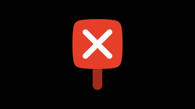 Correct and wrong O X quiz signs popping animation