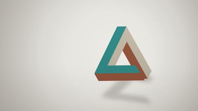 Impossible Triangle Optical Illusion Rotation Reveal