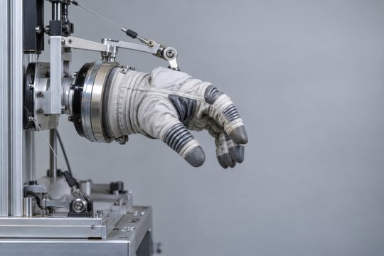 Glove joint test fixture moves through repeated flexion