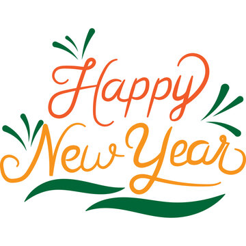 Happy New Year Lettering