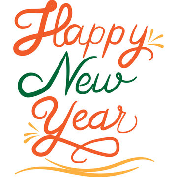 Happy New Year Lettering