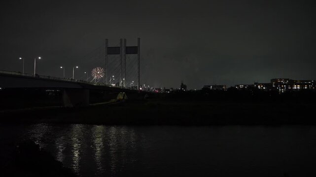 是政橋からのぞむ東京競馬場花火2026
