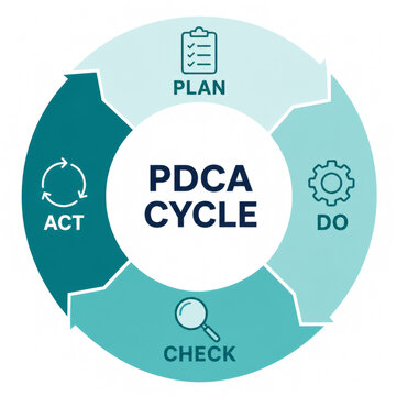PDCA cycle infographic plan do check act continuous improvement