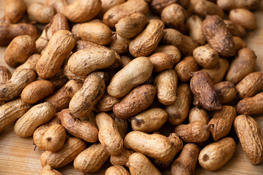 Roasted peanuts are cooked for a delicious meal.