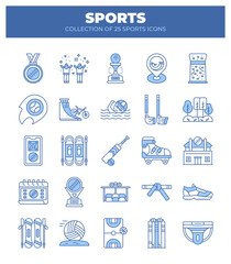 Obraz premium Collection of 25 Sport Icons. A Visual Guide to Various Games and Activities