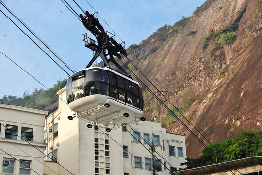 Rio de Janeiro, Brazil - 08 May 2016: Sugarloaf mountain in Rio de Janeiro, Brazil