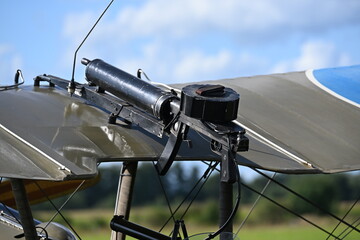 Close Up of a Machine Gun on a WWI Allied Biplane © Miroslaw
