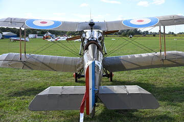WWI British Two-Seater Biplane Viewed from Behind © Miroslaw