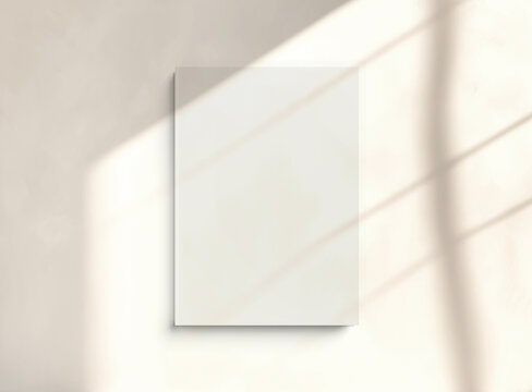 Empty book cover with shadows Mockup. Blank template of a catalog on white. 3D rendering