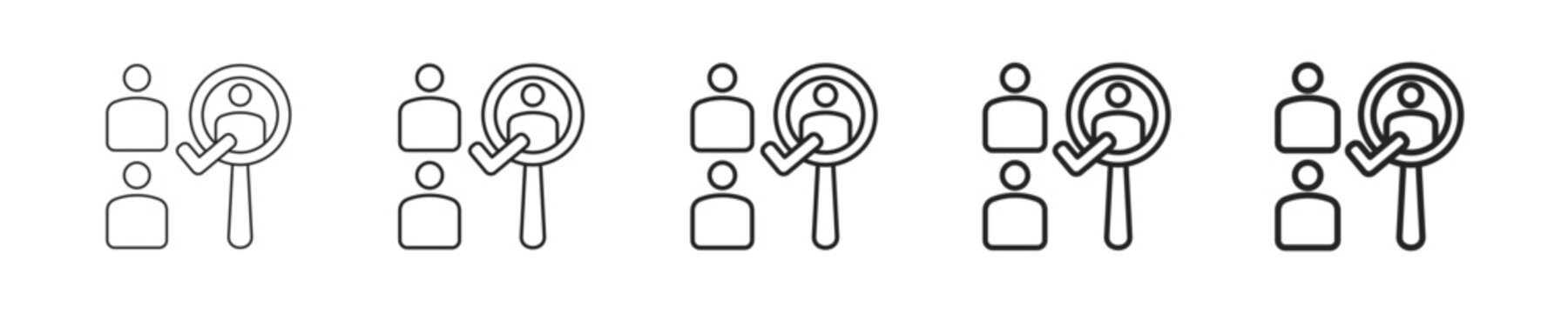 Sampling vector icon in minimalist line style. Clean editable stroke illustration with geometric design and monochrome appearance, isolated on white background