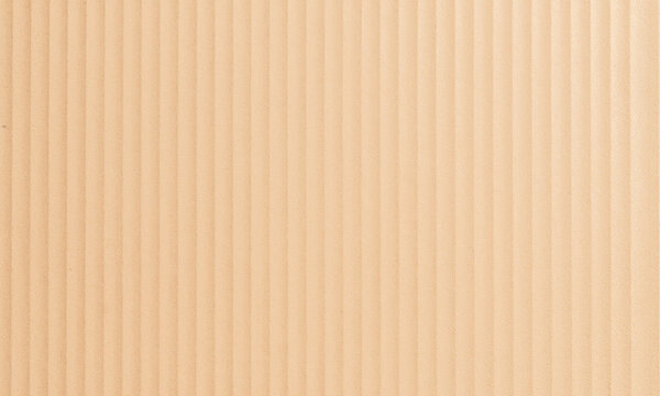 Fluted corrugated cardboard texture showing vertical parallel ridges and subtle shadows for packaging box craft paper material background template mockup