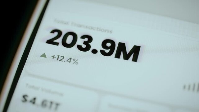 Transaction counter rises across financial monitoring panel