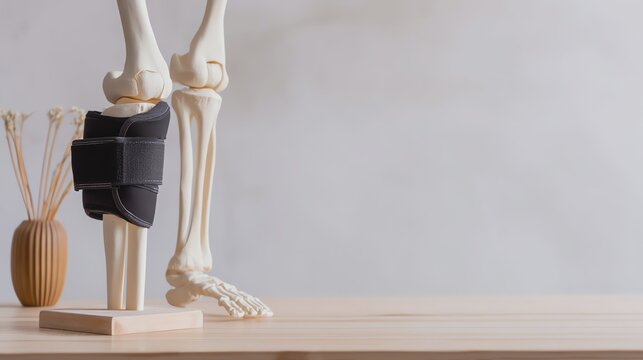 Medical model demonstrating anatomy and treatment.
