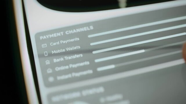 Payment channel bars compare five transaction methods
