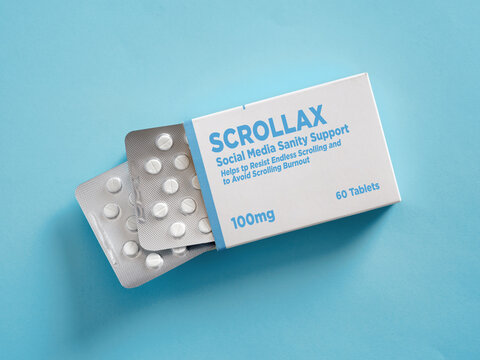Scrollax pills helping resist endless social media scrolling and avoid scrolling burnout