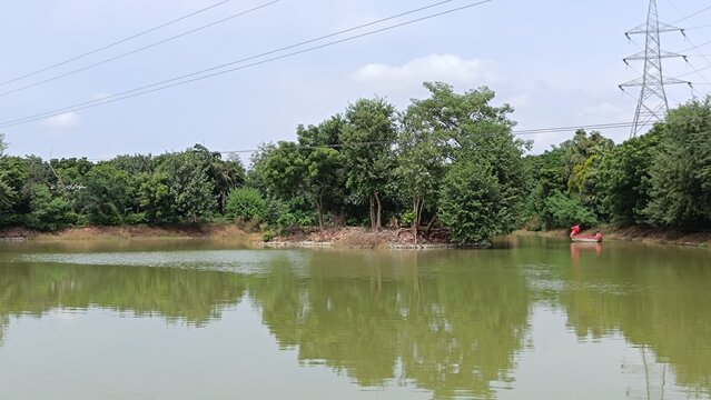 Ghaziabad , india - Water lake , A picture of water lake in city forest ghaziabad 27 september 2026