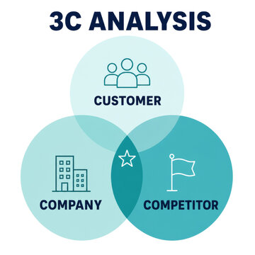 3C analysis Venn diagram customer company competitor