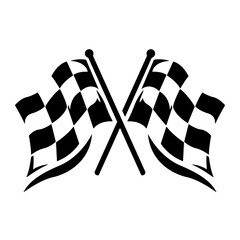 Obraz premium Formula one racing flags symbolizing motorsport competition victory and championship celebration