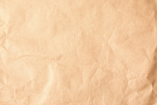 Matte brown craft paper with crumpled texture