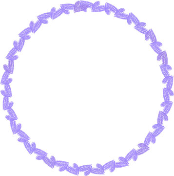 Purple Circular Ribbon Wreath Frame
