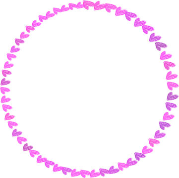Magenta Pink Round Ribbon Wreath Frame