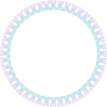 Pastel Lavender Double Ribbon Circle Frame