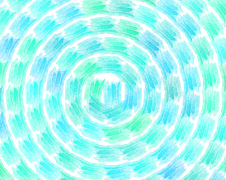 Abstract Blue and Green Spiral Watercolor Background