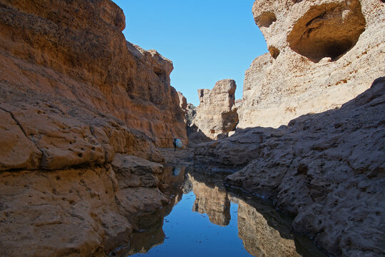 Reflections in Sesriem Canyon - Namibia