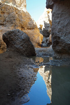 Reflections in Sesriem Canyon - Namibia