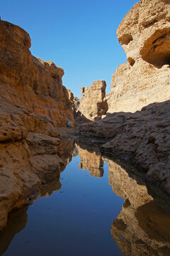 Reflections in Sesriem Canyon - Namibia