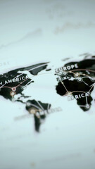 Global route map connecting three continents © Cristina