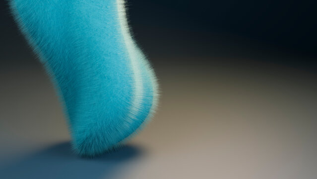 Close-up texture of soft blue fur with fine hair fibers