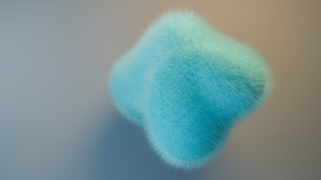 3d rendering of a soft, fluffy