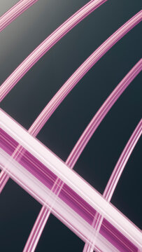Abstract pink light trails forming dynamic curved patterns
