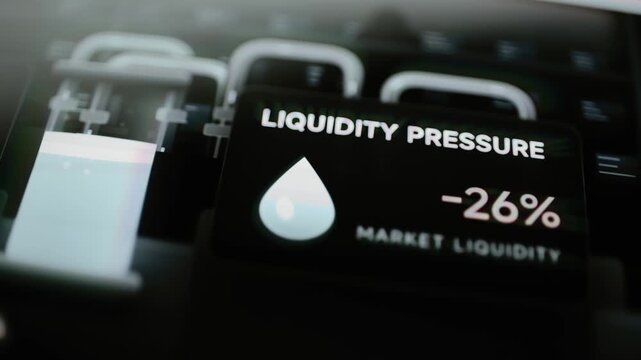 Liquidity pressure card displays minus 26 percent