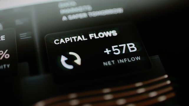 Capital flows rise from plus 56B to 57B