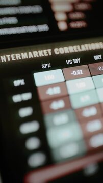 Intermarket correlation matrix links stocks yields and dollar