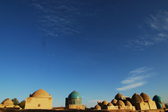 Shah-i-Zinda necropolis with brick cupolas, Samarkand, Uzbekistan