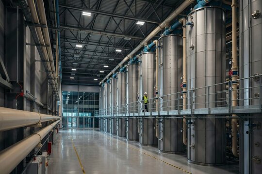 Green hydrogen electrolyser hall